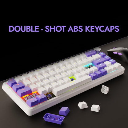 Kreo Hive 65 RGB Mechanical Gaming Keyboard | Pre-Lubed Switches, Anti-Ghosting, 5-Pin Hot-Swap | Wired 65% Keyboard with RGB Backlight & Detachable USB-C Cable (Black)